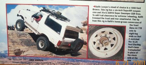 1990 Ford Bronco - My rig in the August '01 Four Wheeler... back when I still had TTB (puke). But at least the TTB got me in the mag ('cause I copied the TTB…