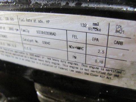 2005 Dodge 3500 - This label details engine specifications and emissions data, including EPA and CARB information.