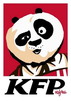 2006 Ford E350 - A stylized illustration of a panda character with the letters KFP prominently displayed.