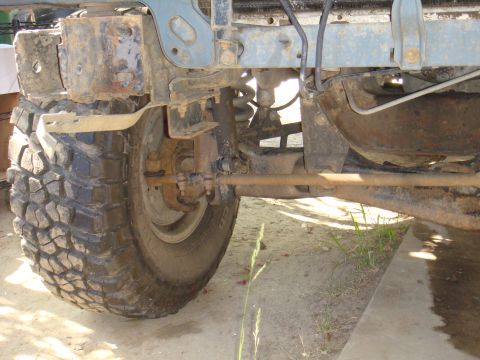 1992 Ford Bronco - This photo shows the front suspension and tire of an off-road vehicle, not a 1992 Ford Bronco.