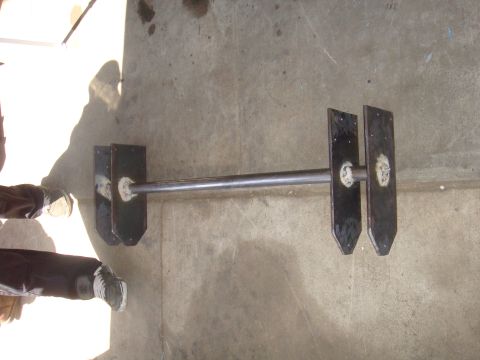 1992 Ford Bronco - A custom-built axle assembly is shown, likely for a vehicle modification project.