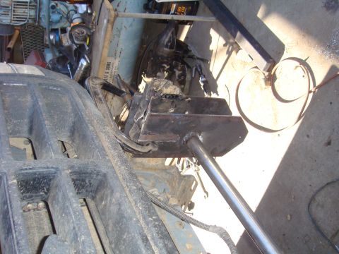 1992 Ford Bronco - Close-up view of an engine bay custom metalwork and engine parts, with some text visible on a component in the background.