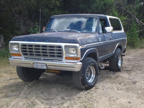 1979 Ford Bronco - This 1978 Ford Bronco displays a prominent chrome grille and a two-tone paint scheme.
