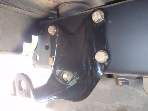 1994 Ford Bronco - This photo shows a close-up view of a vehicle's frame with a bolted-on bracket, not a 1994 Ford Bronco.