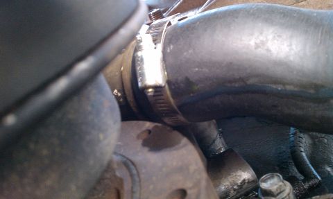 1992 Ford Bronco - Engine hose clamp detail.