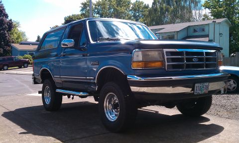 1992 Ford Bronco - This 1992 Ford Bronco is shown from a 3/4 front angle.