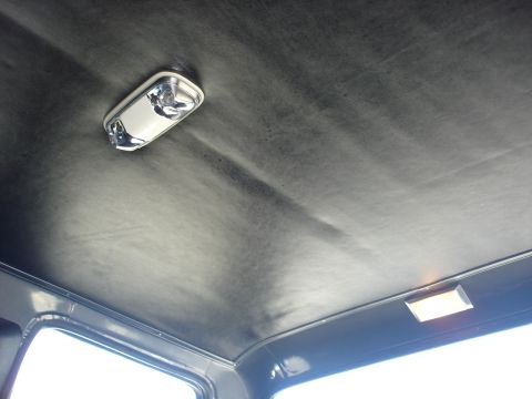 1979 Ford F-250 - Interior shot of a vehicle's headliner, showing dome lights.