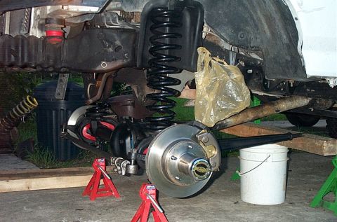 1995 Ford Bronco - Reasons I re-did my SAS... One was using the TTB coil buckets with their attached upper shock mount. The solid D44's lower mount is spaced…