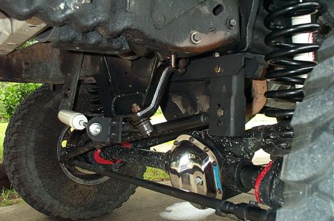 1995 Ford Bronco - Track-bar mount I made out of my old TTB bracket. It worked fine, just looked silly.