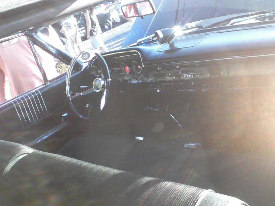 1960 Ford Falcon interior with dashboard and steering wheel
