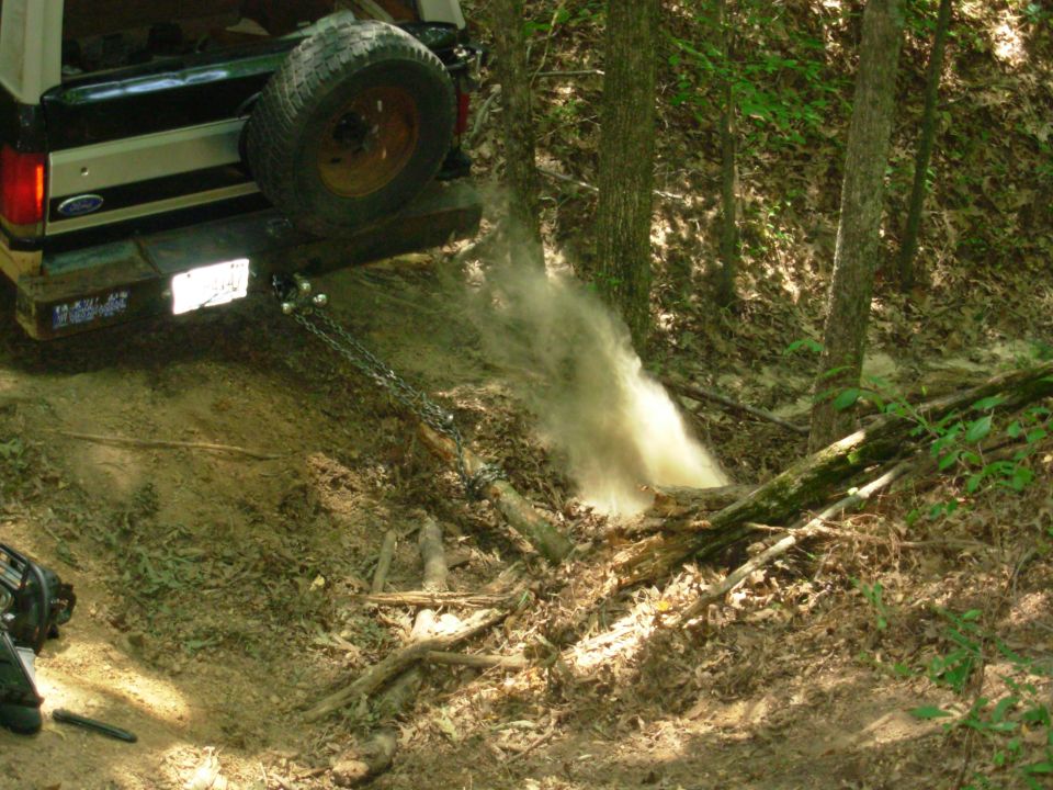 But it held the 2nd, and the stump is coming OUT!
