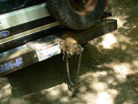 1983 Ford Bronco - The silver lining is that the root that WAS holding me had also been preventing 4-wheelers from using this trail. It created such a sharp r…