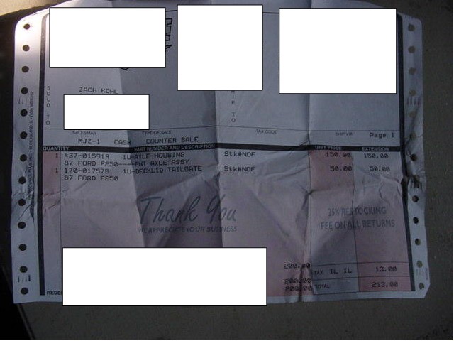 price tag!  score!