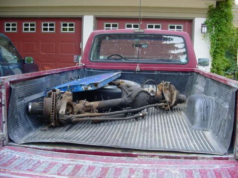 1992 Ford Bronco - bought the tailgate to replace the one on the DD/tow rig. gots a nice U shape going to it as you can see i nthe pic, plus is smahsed, and d…