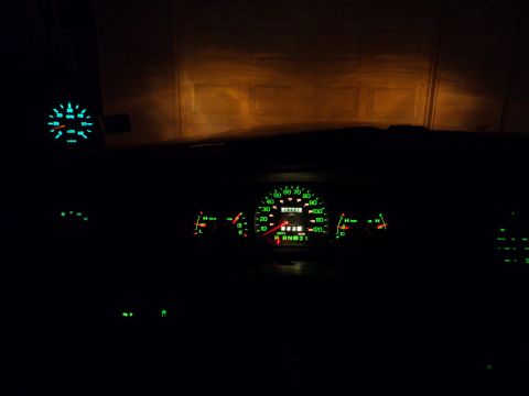 2004 Mercury Grand Marquis - Tachometer installed and displayed at night with rest of gauges.