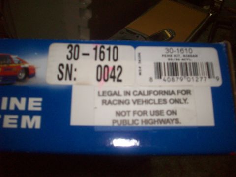 1992 Nissan 240SX - This box contains a part labeled for Nissan 85/86 vehicles and is not for public highway use.