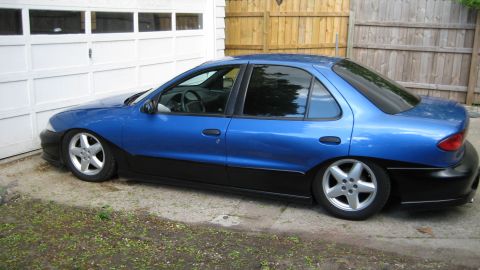 1996 Chevrolet Cavalier - This 1996 Chevrolet Cavalier has been modified with air ride suspension and custom wheels.