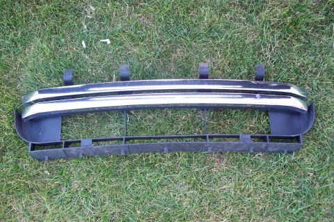 2006 Ford Fusion - A detached car grille with chrome accents rests on a grassy surface.