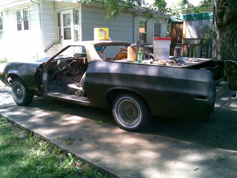 1972 Ford Ranchero - drivers side quarter roughed & primered