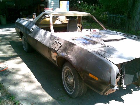 1972 Ford Ranchero - passenger side door & quarter roughed & primered