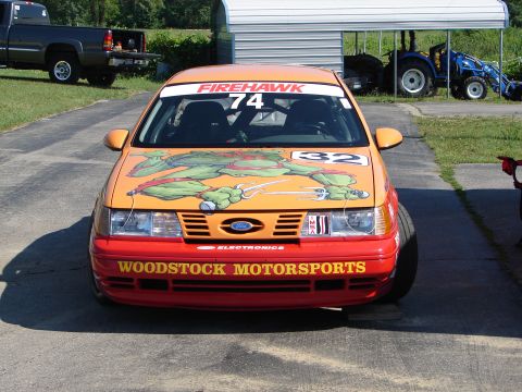 1992 Ford Taurus - This 1992 Ford Taurus race car features custom Teenage Mutant Ninja Turtle graphics and racing decals.
