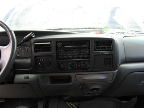 2001 Ford Crown Victoria - The dashboard of a Ford Excursion shows the center console with the radio and climate controls.