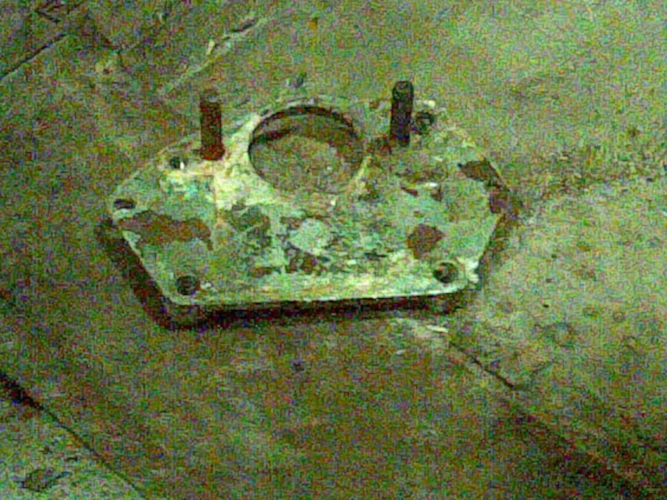 probably a pretty rare piece?
it's the adapter to fit a manual brake
master cylinder to the firewall