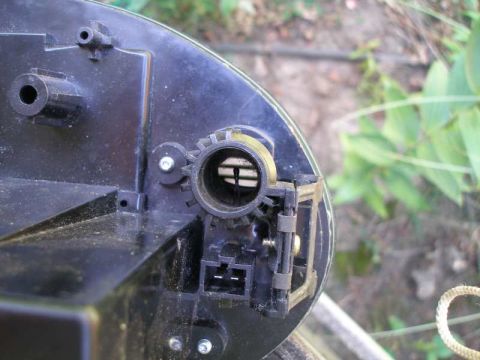 1997 Ford Taurus - This is a close-up view of a vehicle's electrical component, likely a connector or part of a housing.