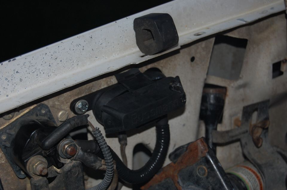 should've checked for clearance first. The hood hinge hit the fuse holder when the hood was closed, causing this damage.