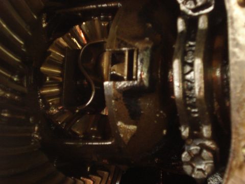 1988 Ford Bronco - Close-up view of differential gears, showing the ring gear and pinion assembly.