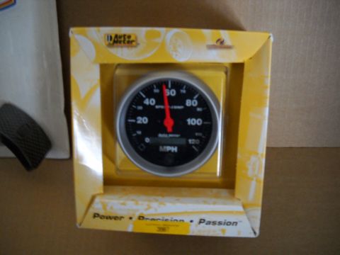1954 Ford F-100 - And the last part was my best score. It's the last of the gauges I needed. It's a 120 mph Autometer Sport Comp electric/programmable speedo…