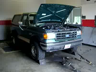 1990 Ford Bronco - 470 lb/ft of torque at 2600 RPM and 510 lb/ft (400 at the rear wheels) at 3000 RPM. The design was for the highest torque at the lowest RPM…