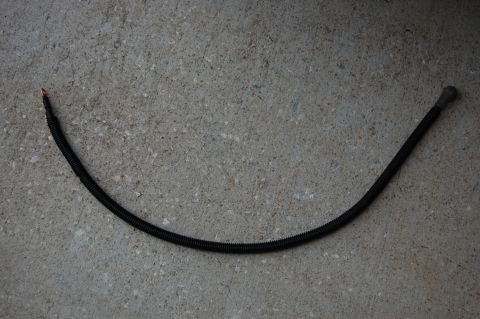 1994 Ford Bronco - Completed charge cable. dielectric grease and 2 layers of heat shrink on both ends. cable wrapped in wire loom and boot installed.