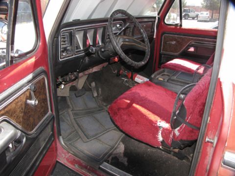 1978 Ford Bronco - Stock interior except for the mini-tach on the steering column and the switches under the dash.