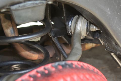 1976 Ford Ranchero - This photo shows the suspension system of a vehicle, including springs and control arms.