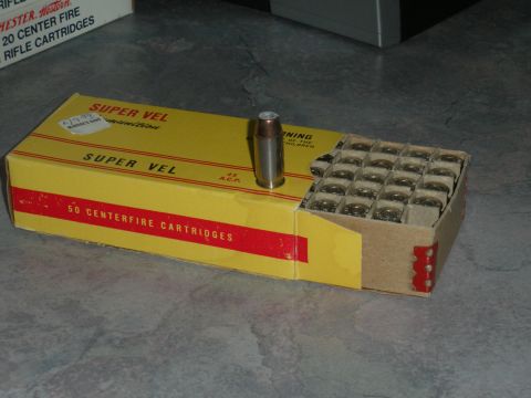1996 Ford Bronco - A box of Super Vel .45 ACP cartridges is shown, with one round standing upright on the opened lid.