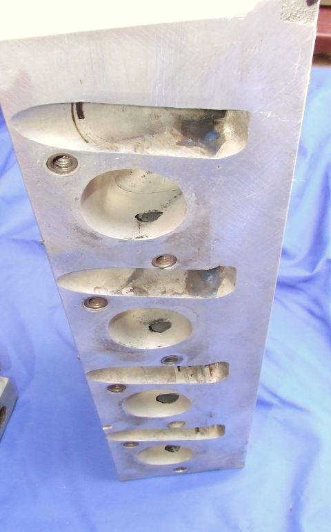 1973 Ford Mustang - Close-up of an aluminum engine cylinder head, showing its internal port structure.