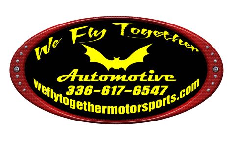 1992 Ford Mustang - This is a logo for 'We Fly Together Automotive' with contact information and a bat graphic.