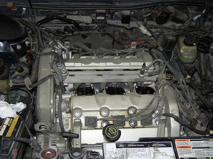 1993 Ford Taurus SHO engine bay with V6 engine components visible