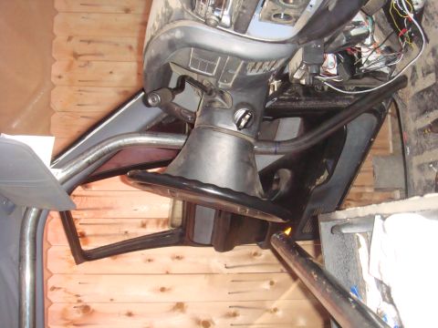 1992 Ford Bronco - Interior view of a 1992 Ford Bronco, highlighting the steering column and dashboard area.