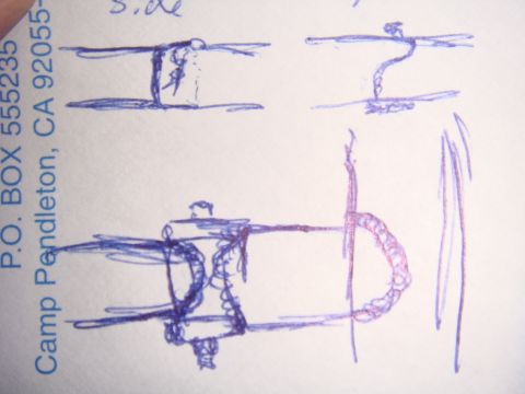 1992 Ford Bronco - Diagram shows mechanical parts with handwritten notes and address information.