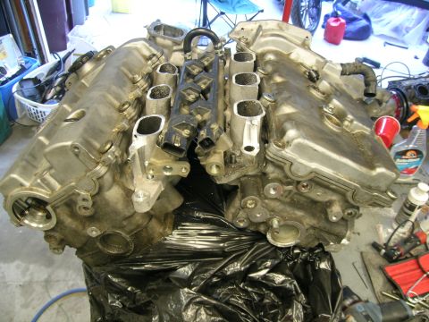 1995 Ford Probe - Engine assembly, likely V6, with intake manifold and valve covers visible.