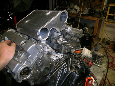 1995 Ford Probe - Custom intake manifold fabricated for an engine, likely for a turbo build.