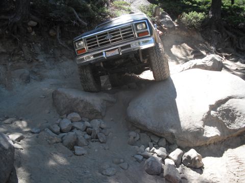1991 Ford Bronco - This Ford Bronco is shown tackling a difficult rocky terrain.