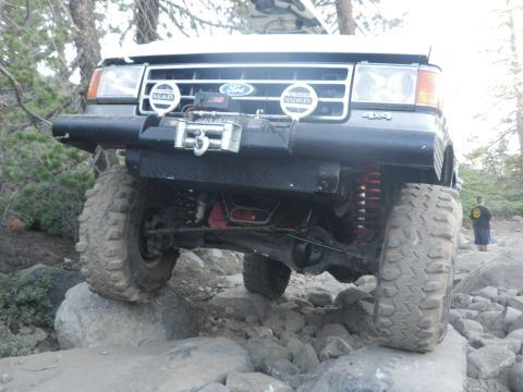 1991 Ford Bronco - This 1991 Ford Bronco is navigating a challenging rocky trail.