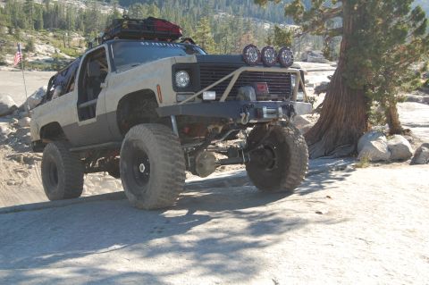 1993 Jeep Wrangler - This heavily modified Chevrolet K5 Blazer is equipped for extreme off-roading.