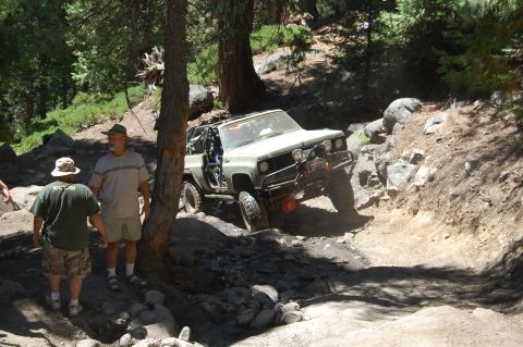 1993 Jeep Wrangler - This modified SUV is tackling a challenging off-road course.