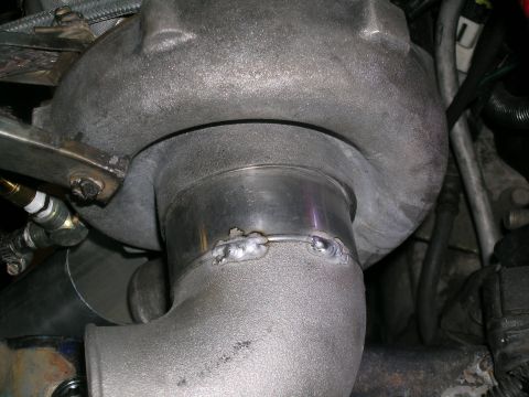 1995 Ford Probe - Custom turbo piping with fresh welds and a sensor fitting.