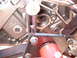 1969 Ford Torino - A detailed view of various engine parts, showing mechanical complexity.