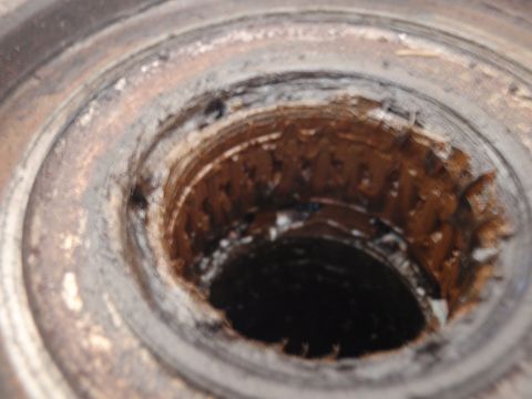 1994 Ford Bronco - This image shows a worn ball joint socket, not a 1994 Ford Bronco.